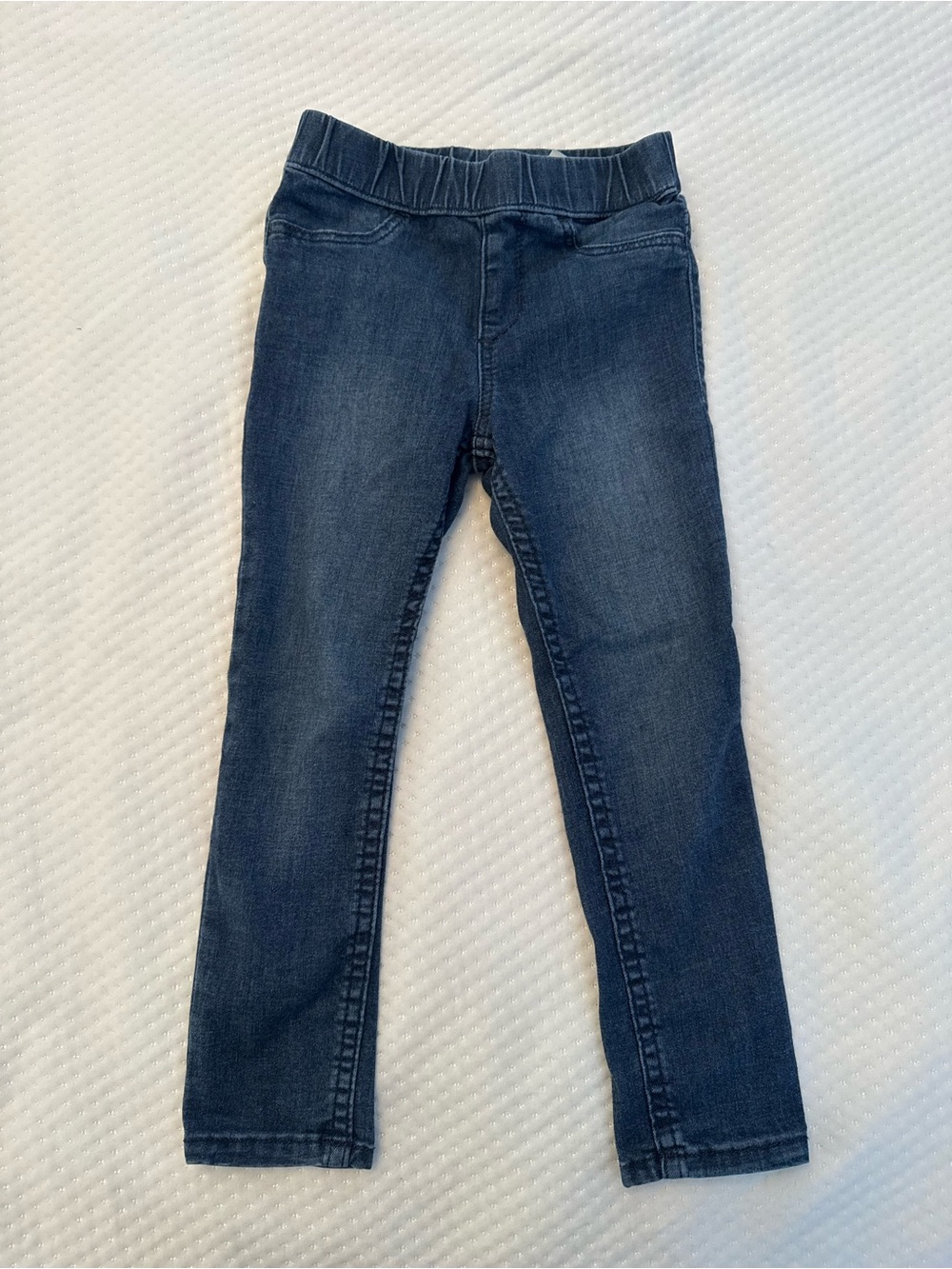 H&M Dark Blue Elastic-Waist Skinny Jeans for Kids